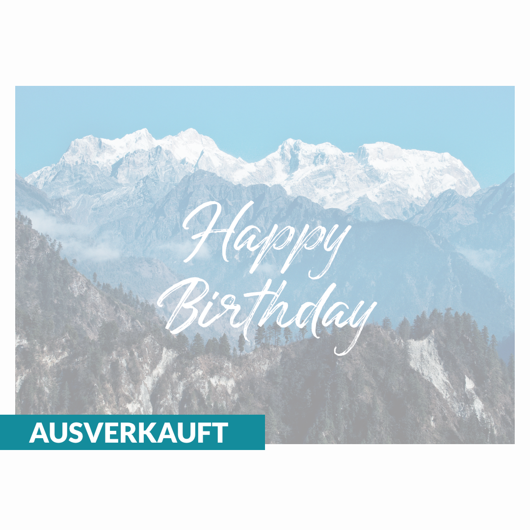 Postkarte: Happy Birthday | Bergige Geburtstagswünsche